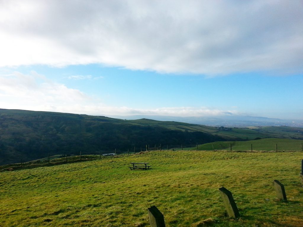 A bit of sunlight on the hills above Burnley. I love living in Lancashire.