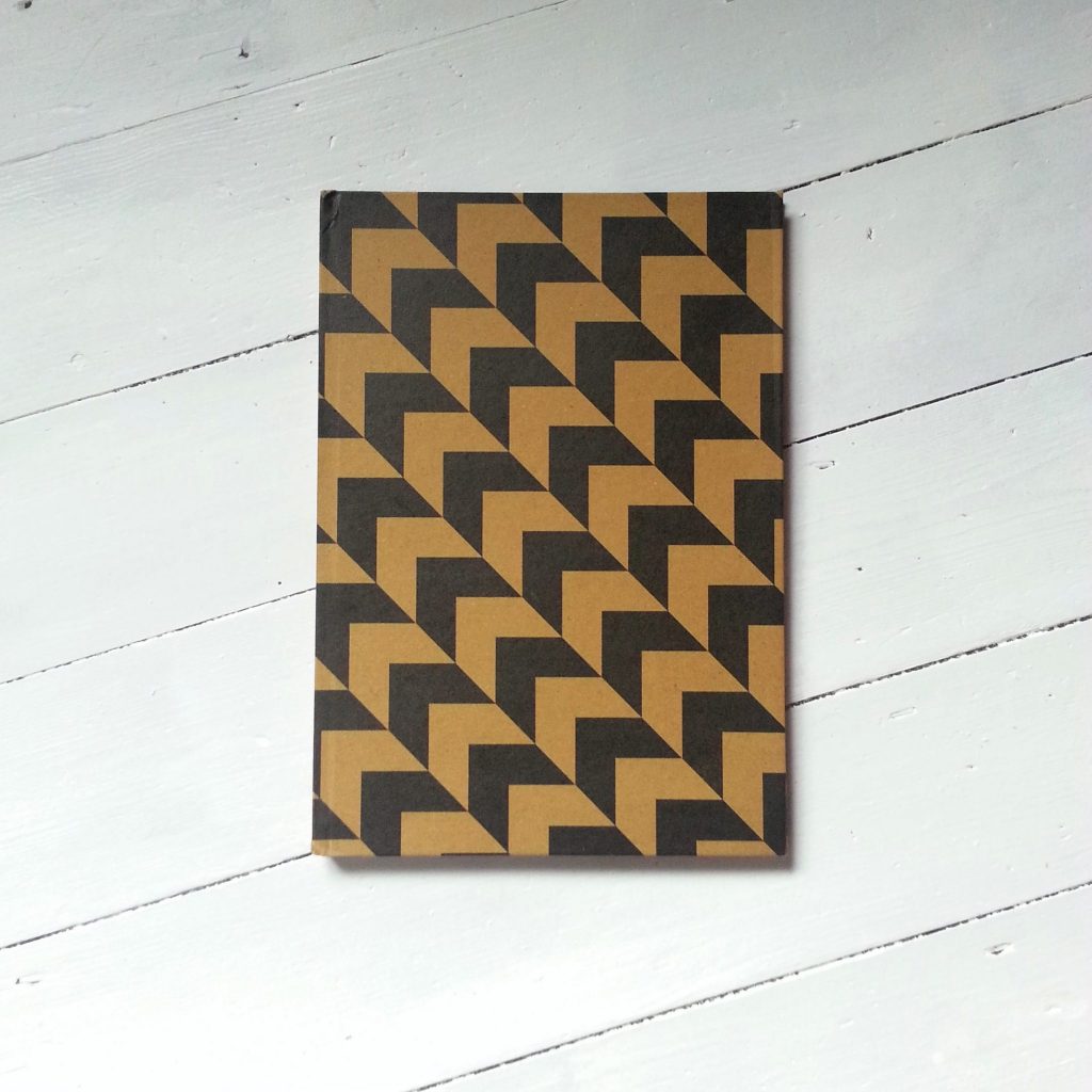 A4 black and kraft brown chevron pattern notebook