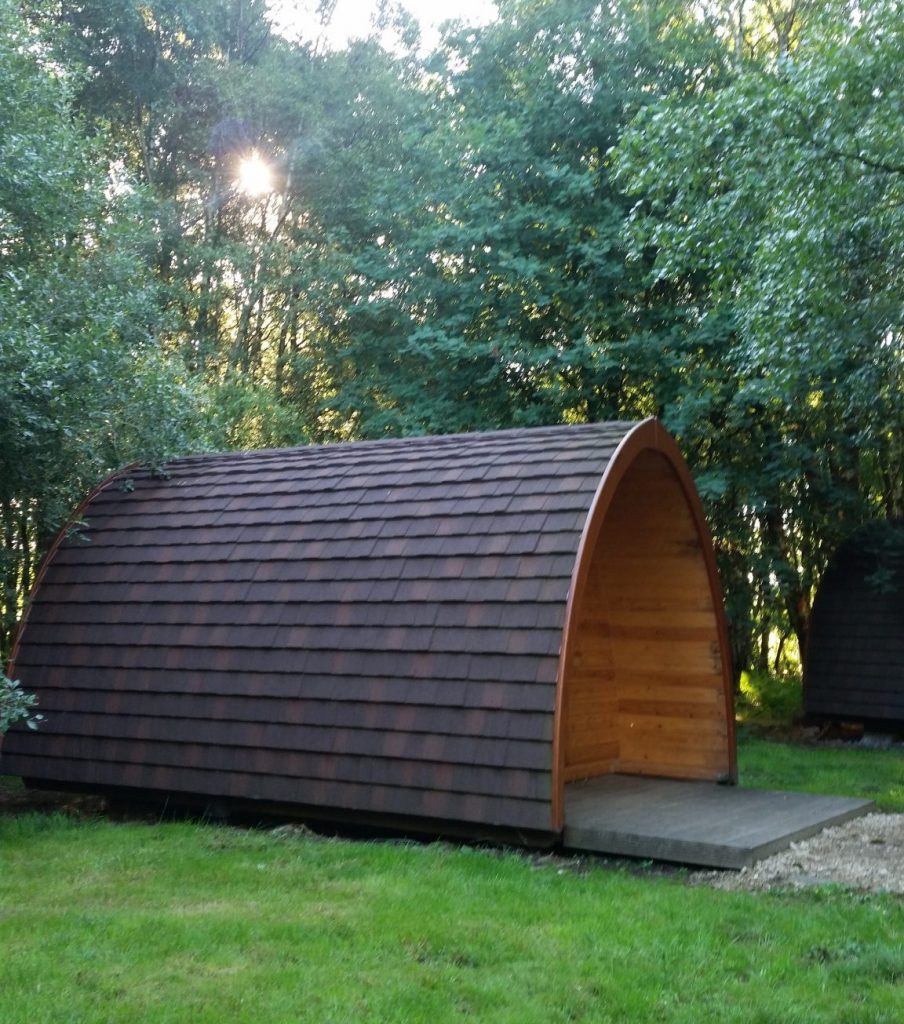 A camping pod at Woodhouse Farm in Yorkshire.