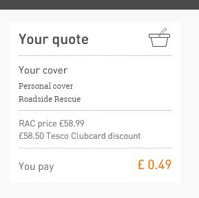Our RAC cover for 49 pence - one of our 5 frugal things for this week!
