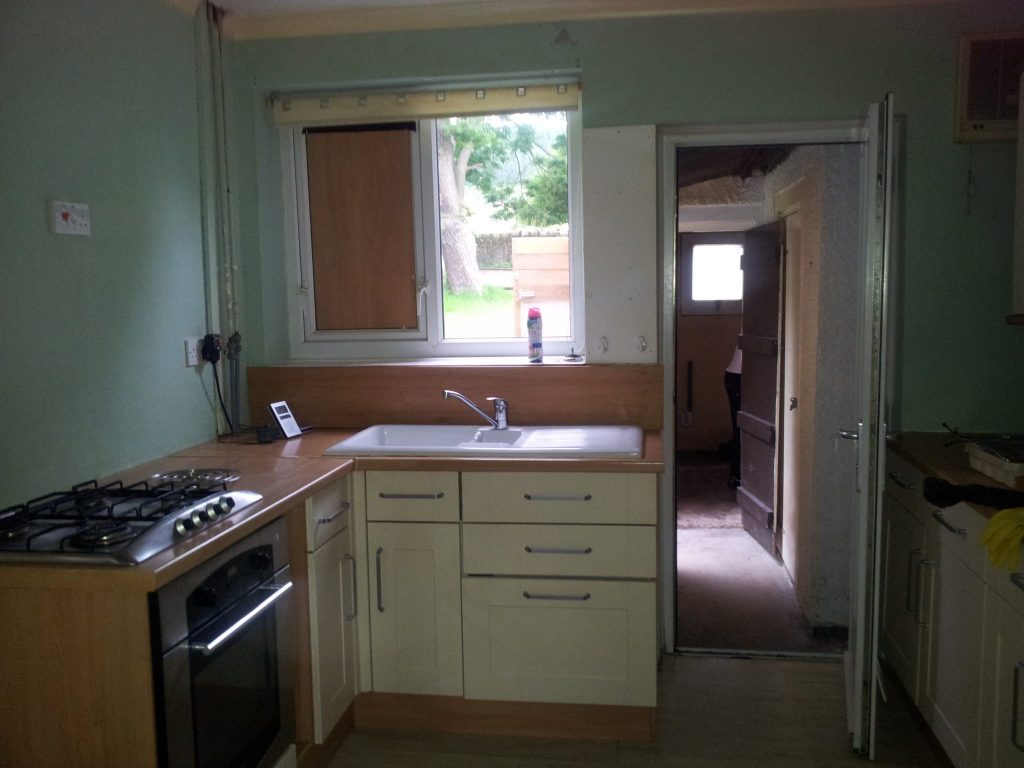 Our kitchen before renovations. You won't believe what it looks like now!