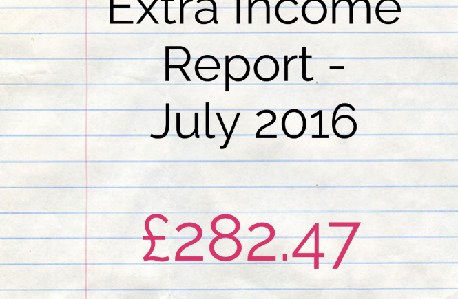 Here's our extra income report for July 2016. Click on the picture to read about our income streams and what we did to make a bit more money in July.