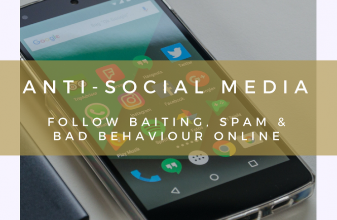 Have you experienced the Twitter and Instagram follow-unfollow scam? Or the epidemic of fake followers? I've written about this in this post about anti-social media: follow-baiting, spam and bad behaviour online.