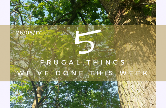 These are the five frugal things we've done for this week - 26th May 2017.