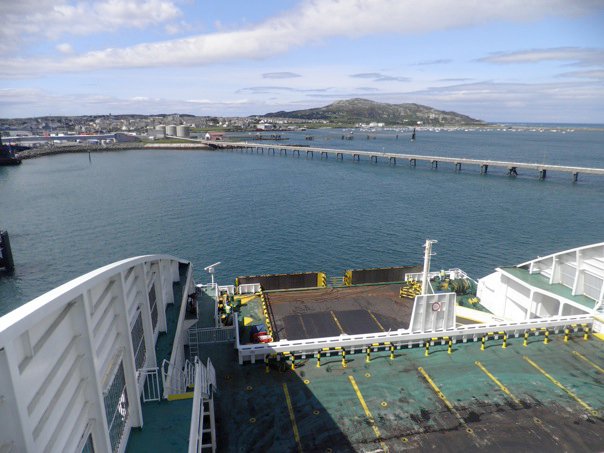Leaving Ireland on the ferry to Holyhead.