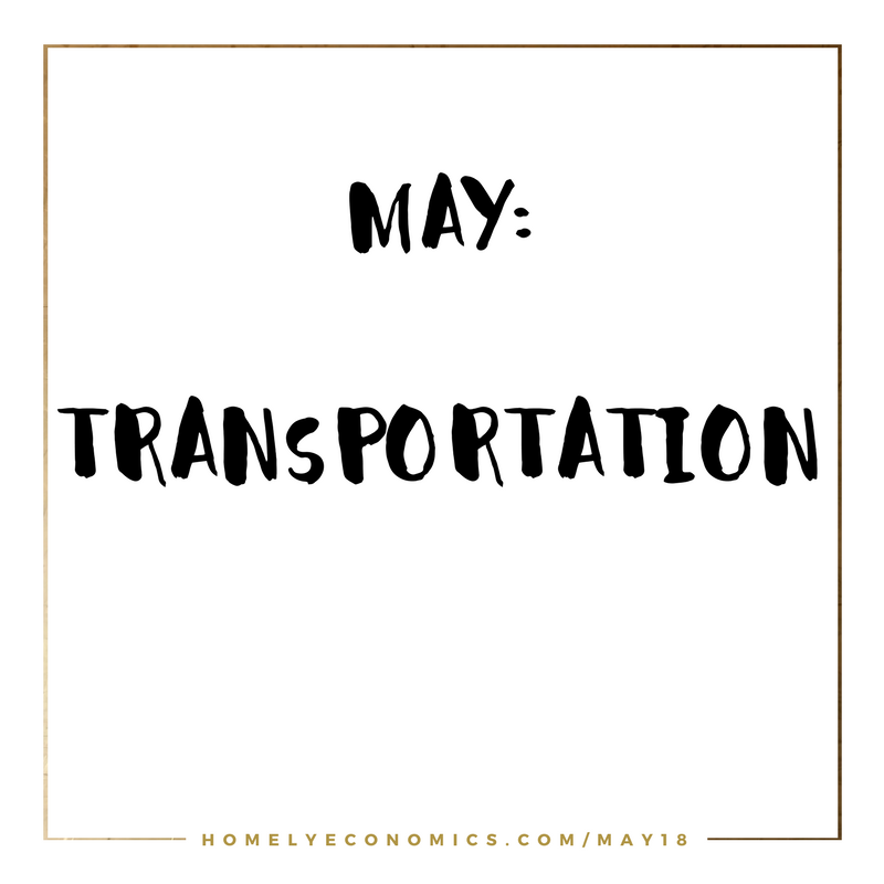 This month's theme is transportation - come back to find tips for cutting the cost of driving and commuting.