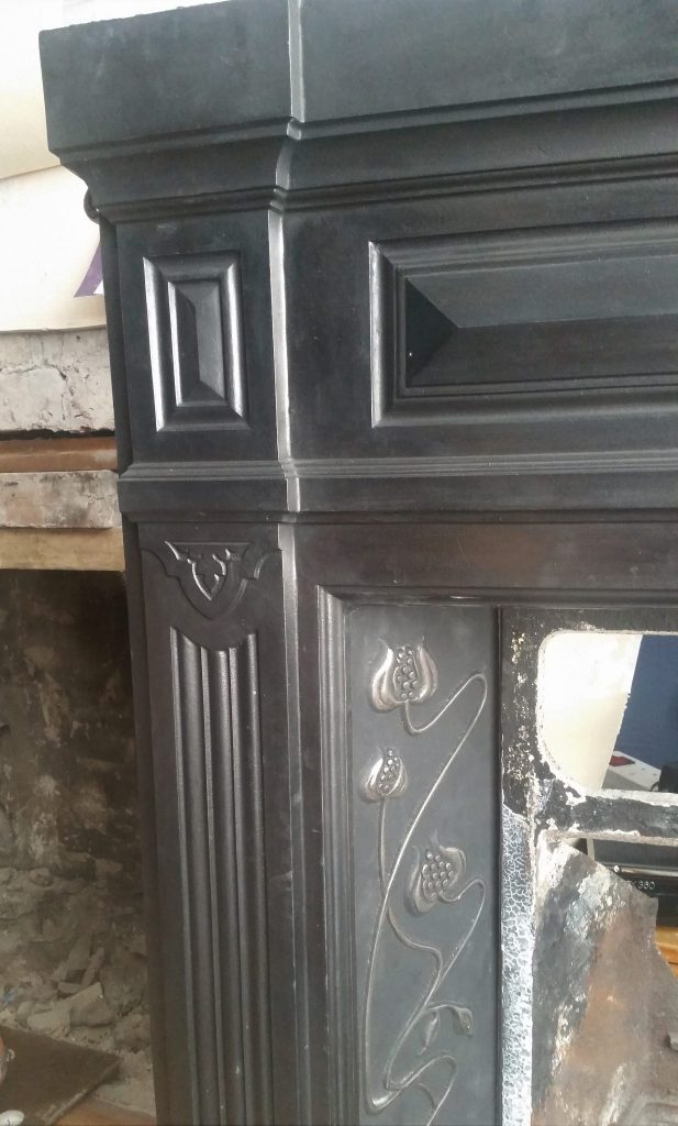 Our second-hand cast iron fire surround, bought before opening up a fireplace this week.