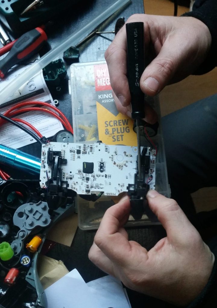 Fixing an XBox One controller.