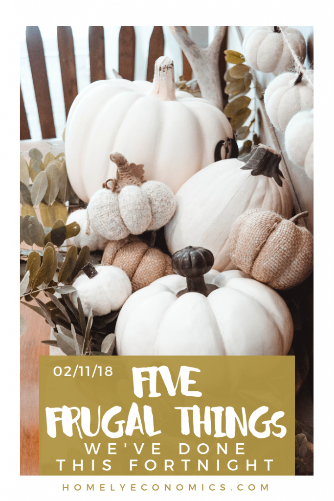 Five frugal things we've done this fortnight: oil changes & autumn wear.