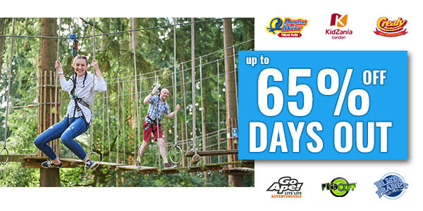 Kids Pass 65% off days out