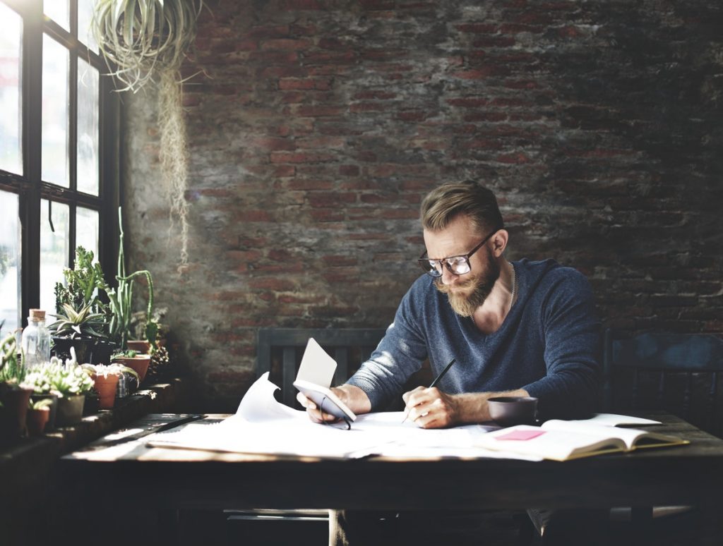 Man working at desk